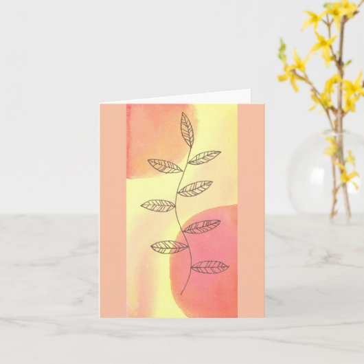 Peachy Vine Kaart (Gele Bloem)