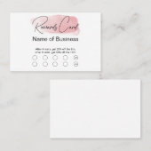 Peachy Watercolor Customer Rewards Visitekaartje (Voorkant / Achterkant)