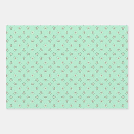 Peachy Whimsicality Wrapping Paper Flat Sheet Set (Voorkant 3)