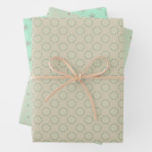 Peachy Whimsicality Wrapping Paper Flat Sheet Set (In situ)