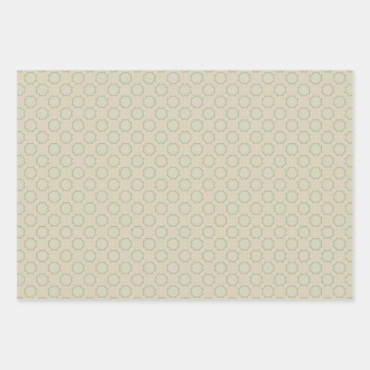 Peachy Whimsicality Wrapping Paper Flat Sheet Set (Voorkant)