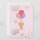 Peachy White Foto Verjaardagsuitnodigingen - Schat Kaart (Achterkant)