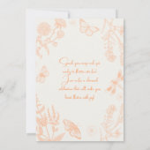 Peachy Wings and Flutter Things Verjaardag Kaart (Achterkant)