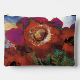 Peacin' Poppies Large Pouch Etui