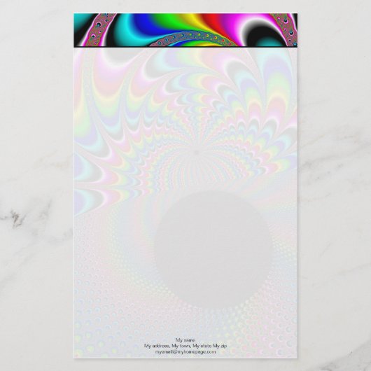 Peackock A Delic - Fractal Art Briefpapier (Voorkant)