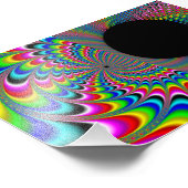 Peackock A Delic - Fractal Art Foto Afdruk (Hoek)