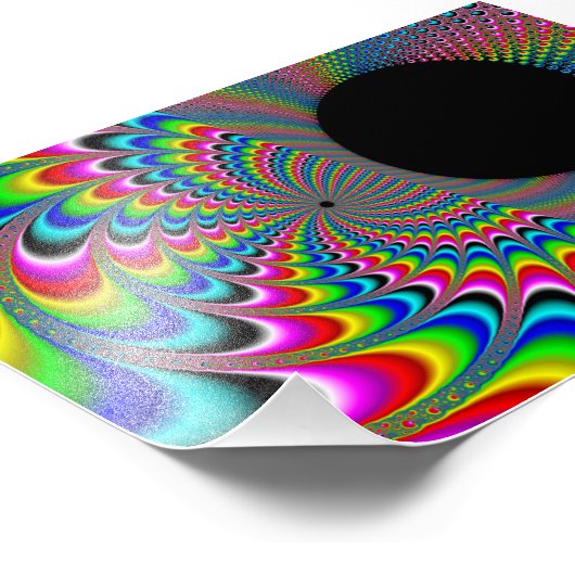 Peackock A Delic - Fractal Art Foto Afdruk (Hoek)