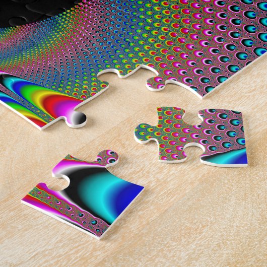 Peackock A Delic - Fractal Art Legpuzzel (Zijkant)