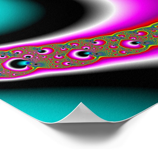 Peackock A Delic - Fractal Art Poster (Hoek)