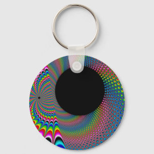 Peackock A Delic - Fractal Art Sleutelhanger