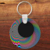 Peackock A Delic - Fractal Art Sleutelhanger (Voorkant)