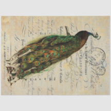Peacock: 18 lb decoupage Sheet links