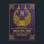 Peacock 1920s Art Deco Wedding Invitation Kaart<br><div class="desc">Als u aangepaste kleuren of hulp wilt bij het maken van uw ontwerp,  kunt u contact met mij opnemen op cleangreendesignszazzle@gmail.com. Ik verheug me op het horen van u!</div>