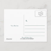 Peacock -1 Save the Date Briefkaart (Achterkant)