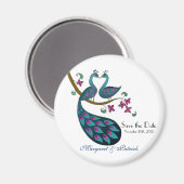 Peacock -1 Sla de datummagneet op Magneet (Voorkant / Achterkant)