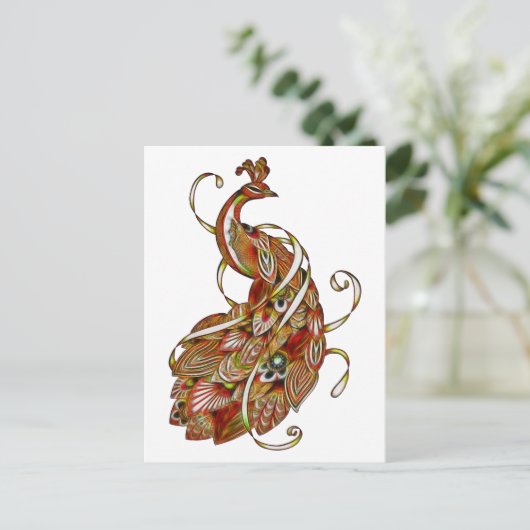 Peacock 2b briefkaart (Staand voorkant)