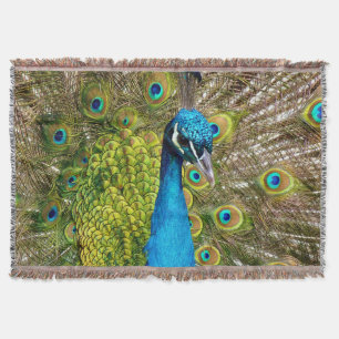 Peacock 3-inch mandje deken