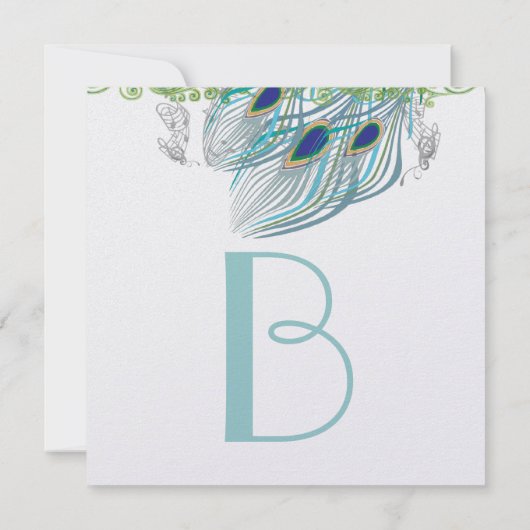 Peacock  3 Veters Kaart (Achterkant)