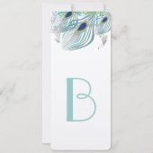 Peacock  3 Veters Kaart (Achterkant)