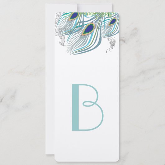 Peacock  3 Veters Kaart (Achterkant)