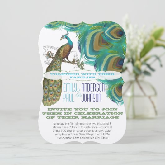 Peacock 4 Veters die het huwelijk verbreken Kaart (Staand voorkant)