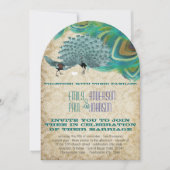 Peacock  4 Veters met Peacock Kaart (Voorkant)