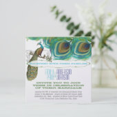 Peacock  4 Veters met Peacock Kaart (Staand voorkant)