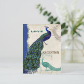 Peacock 5 - officiële bruiloft uitnodiging (Staand voorkant)