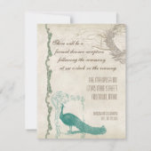 Peacock 5 - officiële bruiloft uitnodiging (Achterkant)