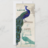  Peacock 5 - officiële bruiloft uitnodiging (Voorkant)