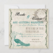  Peacock 5 - sparen de Datum Save The Date (Achterkant)