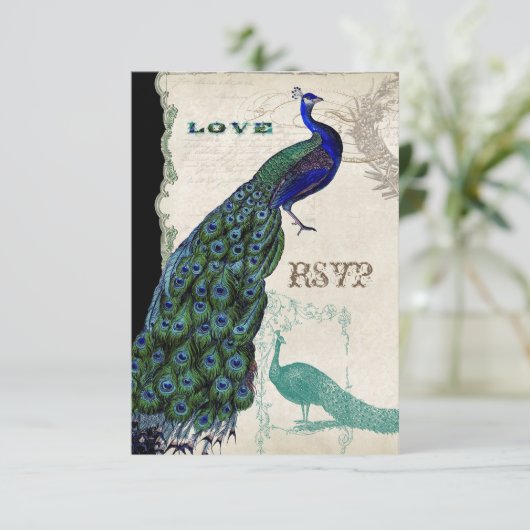 Peacock 5 - Uitnodiging tot het uitzenden van een (Staand voorkant)