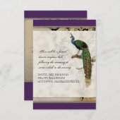  Peacock 6 - bruiloft uitnodiging (Voorkant / Achterkant)