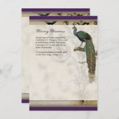 Peacock 6 - bruiloft uitnodiging (Voorkant / Achterkant)