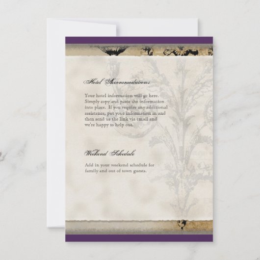  Peacock 6 - bruiloft uitnodiging (Achterkant)