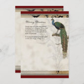  Peacock 6 - bruiloft uitnodiging (Voorkant / Achterkant)