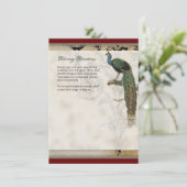  Peacock 6 - bruiloft uitnodiging (Staand voorkant)