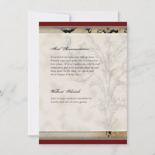  Peacock 6 - bruiloft uitnodiging (Achterkant)