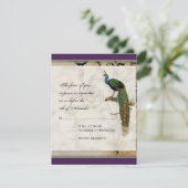  Peacock 6 - bruiloft uitnodiging (Staand voorkant)