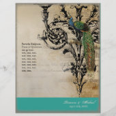 Peacock 6 - Elegant Wedding Programme (Voorkant)