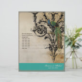  Peacock 6 - Elegant Wedding Programme (Staand voorkant)