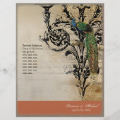 Peacock 6 - Elegant Wedding Programme (Voorkant)