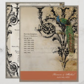  Peacock 6 - Elegant Wedding Programme (Voorkant / Achterkant)