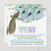 Peacock 70e of eender welk jaar van de geboorte kaart (Voorkant / Achterkant)