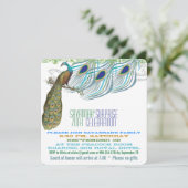 Peacock 70e of eender welk jaar van de geboorte kaart (Staand voorkant)