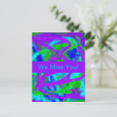 Peacock Abstract Waterverf briefkaart (Staand voorkant)