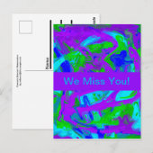 Peacock Abstract Waterverf briefkaart (Voorkant / Achterkant)