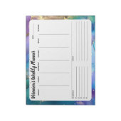 Peacock Abstract wekelijks om de planner van de Bl Notitieblok (Linkerzijde)