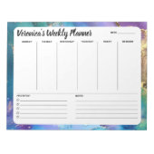 Peacock Abstract wekelijks om de planner van de Bl Notitieblok (Voorkant)