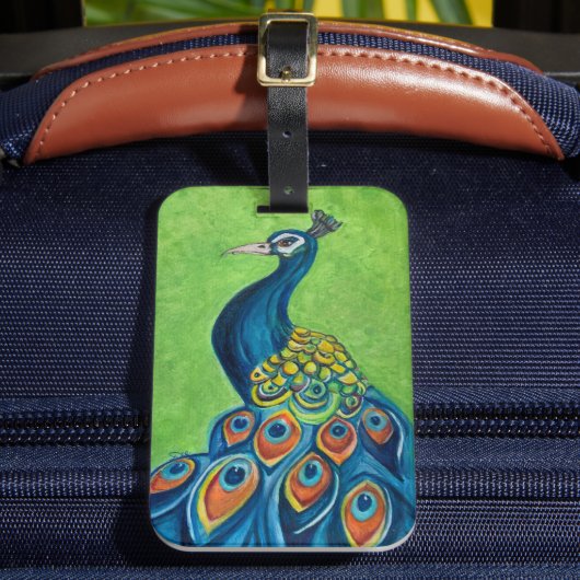 Peacock AcrylBagagelabel Bagagelabel (Voorkant Insitu 2)